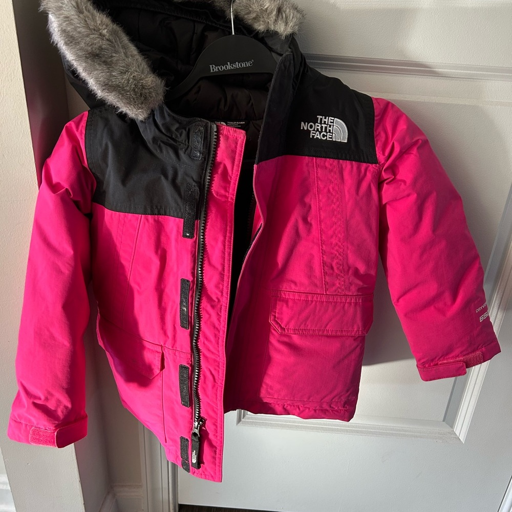 The North Face Fuchsia and Black Hooded Jacket